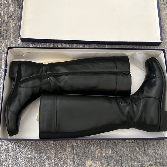 Stuart Weitzman Rider Black Calf Boots Size 8.5 - Picture 8 of 9